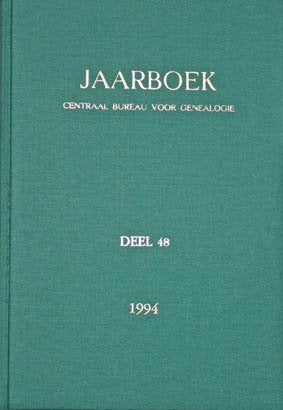 Jaarboek Centraal bureau voor Genealogie 1994 - deel 48, Boeken, Ophalen of Verzenden, Zo goed als nieuw