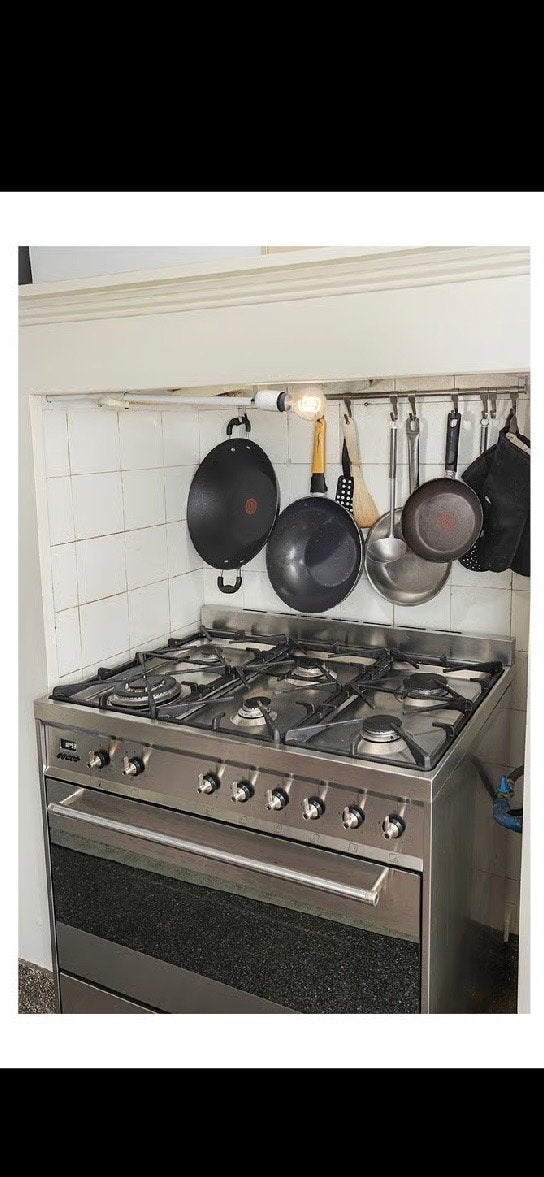 Smeg gasfornuis met oven, Ophalen, Gebruikt, 60 cm of meer, Grill