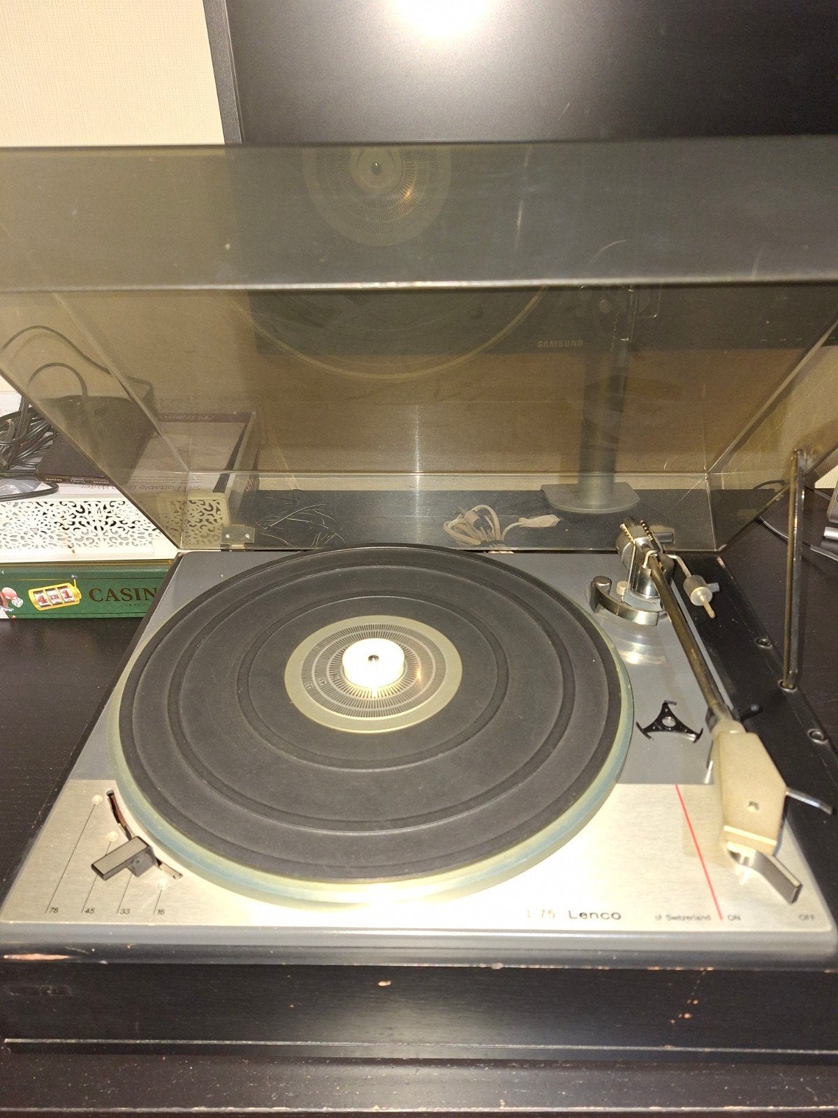 Lenco L75 Platenspeler - Vintage met Goudring element, Audio, Tv en Foto, Ophalen, Gebruikt, Platenspeler, Overige merken