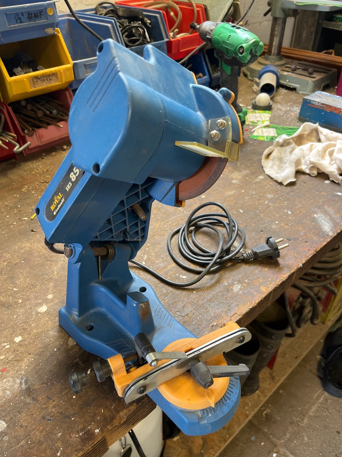 Royal Einhell SKS 85E Kettingzaagslijper, Ophalen of Verzenden, Gebruikt, Minder dan 700 watt, Overige typen