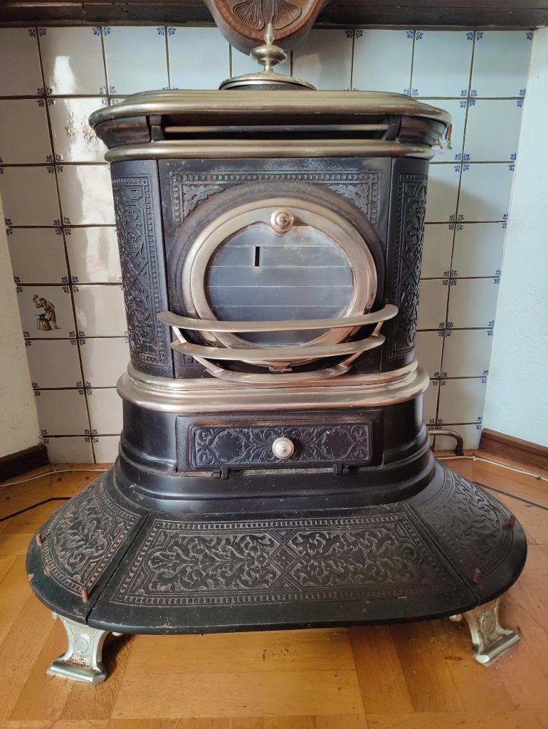 Faber vintage gietijzeren gaskachel / Friese smidskachel, Ophalen, Gebruikt, Gas, Vrijstaand