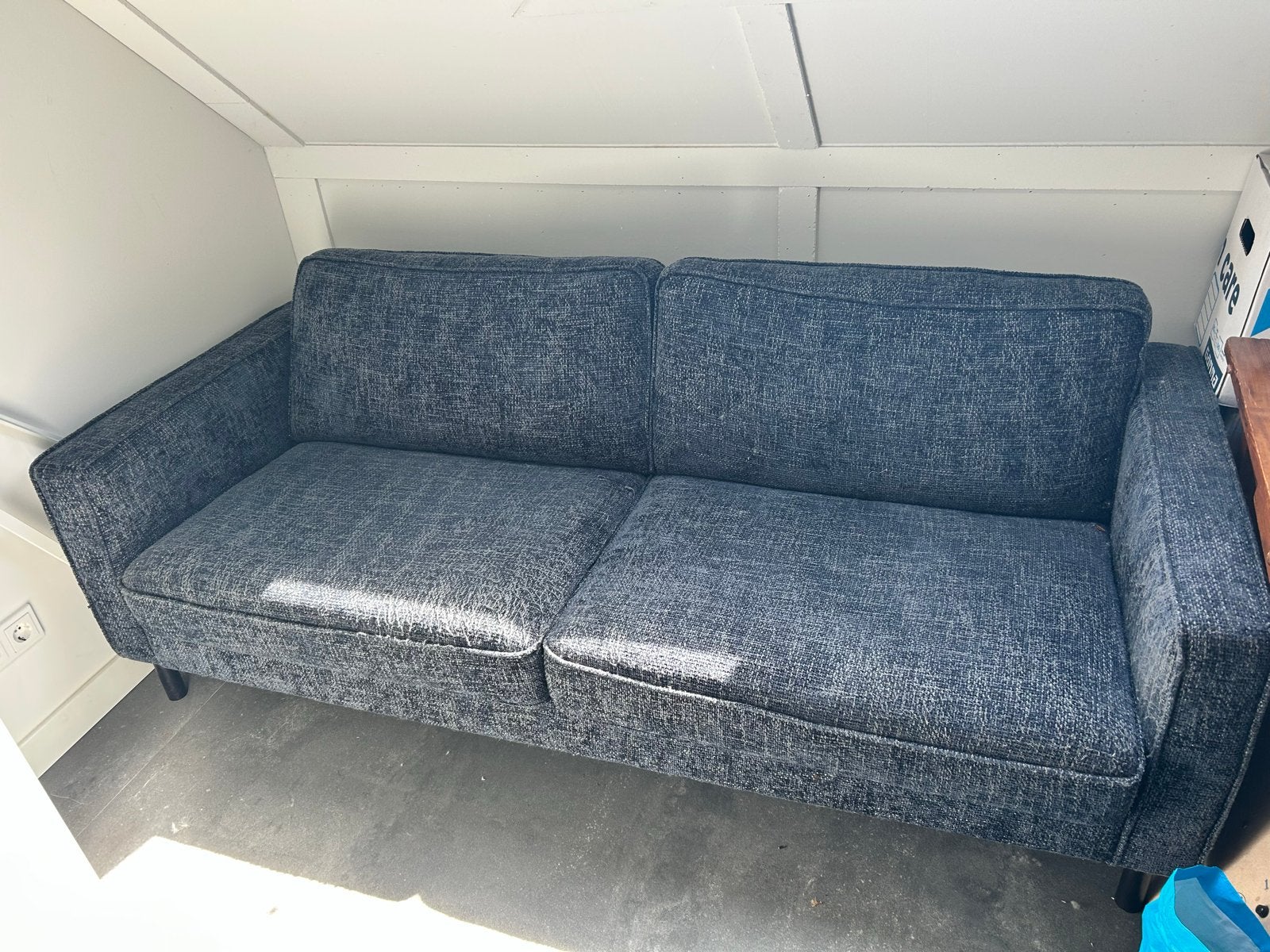 Bank van Prominent - Goede zit, stof pillig, Ophalen, Gebruikt, 150 tot 200 cm, Tweepersoons
