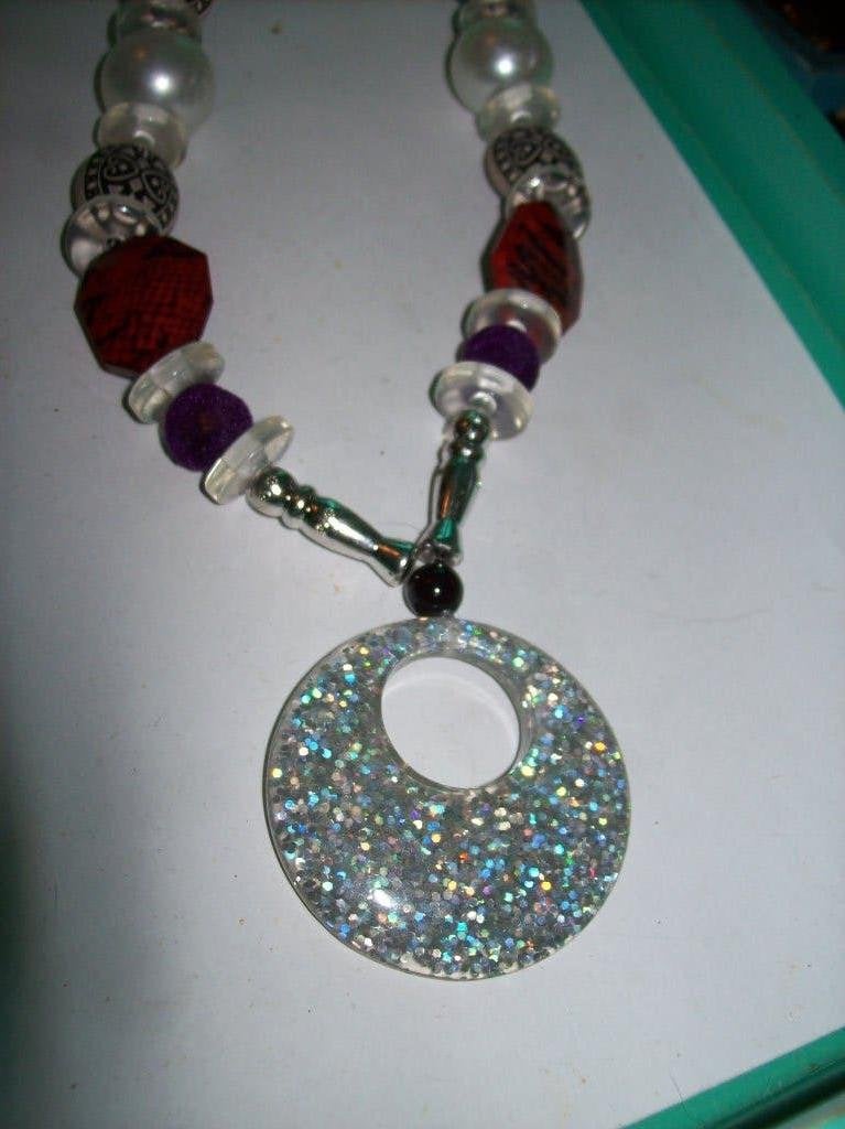 Ketting Meer kleur Steen Kralen Mooie Grijze Hanger, Sieraden, Tassen en Uiterlijk, Kettingen, Overige kleuren, Verzenden, Nieuw