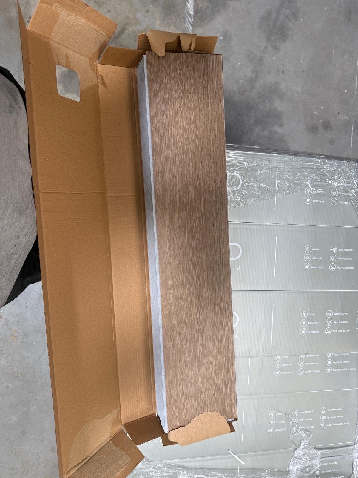 Nieuw 72 m2 PVC SPC click visgraat vloer met XPS onderlaag, Ophalen, Overige materialen, 50 tot 150 cm, Overige typen