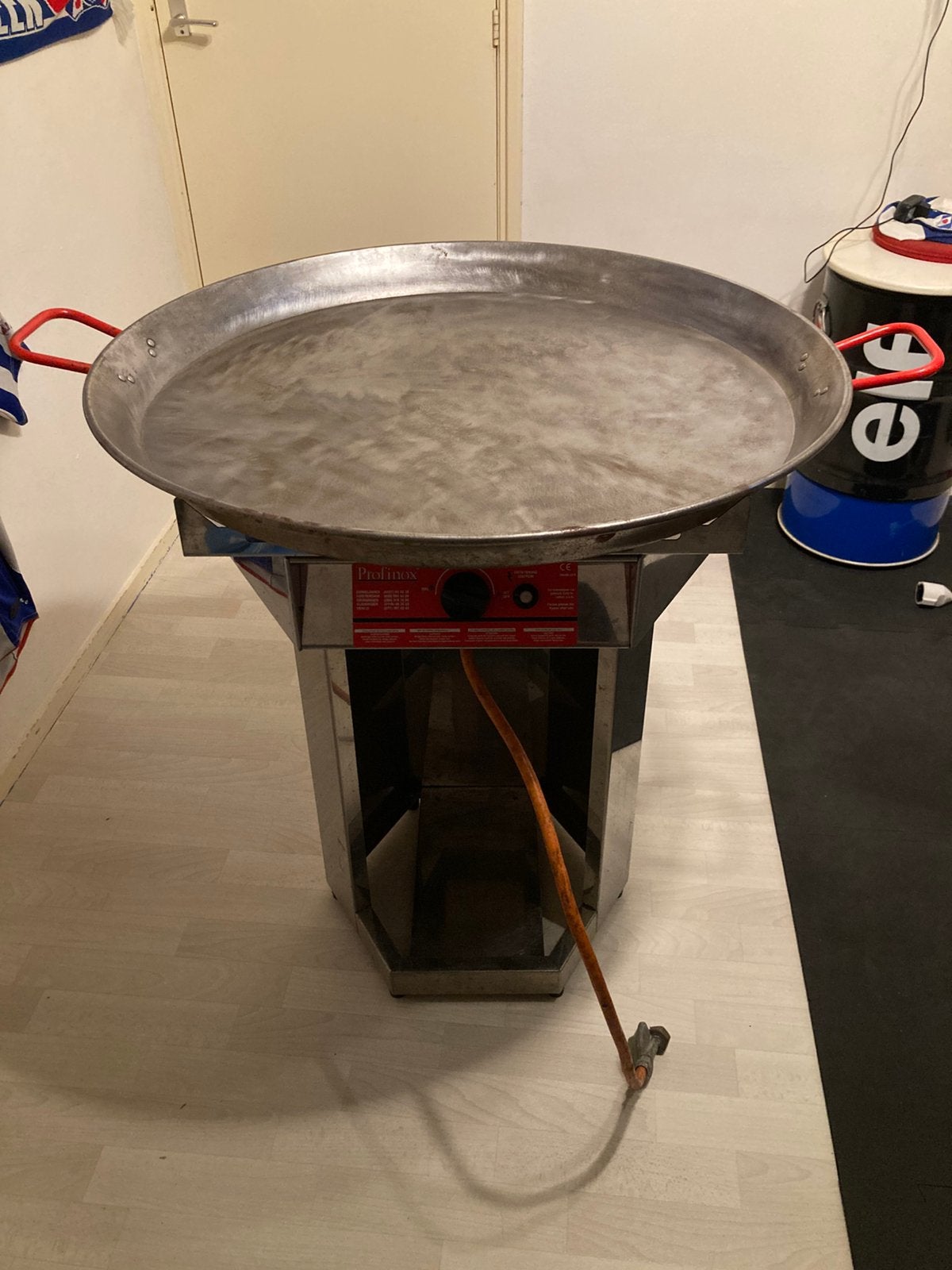 Grote professionele gasgrill Paellabrander bbq inclusief pan, Ophalen, Zo goed als nieuw