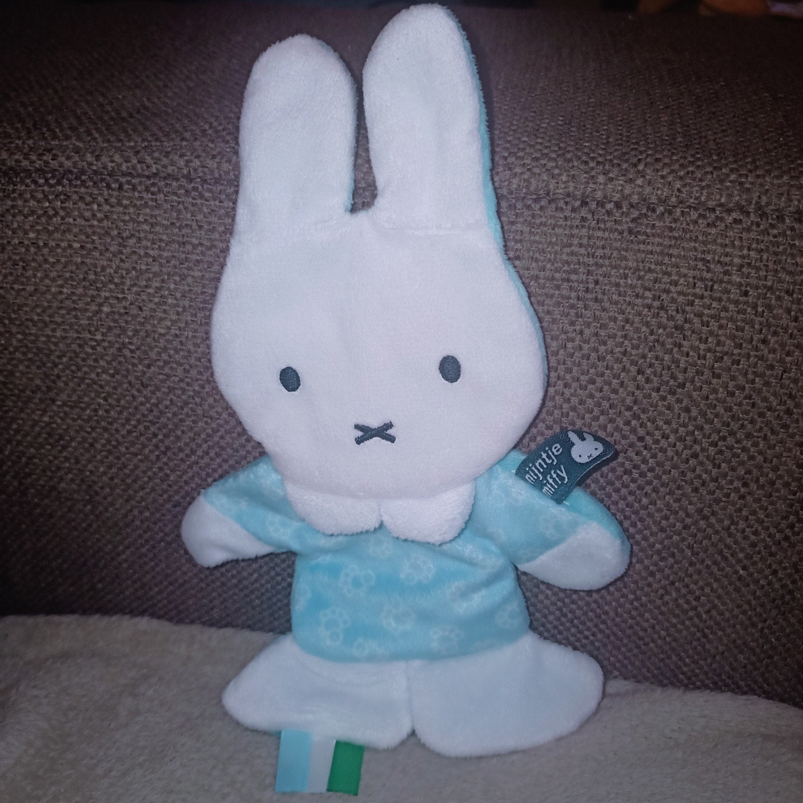 Nijntje / Miffy knisper doekje., Overige merken, Blauw, Konijn, Nijntje