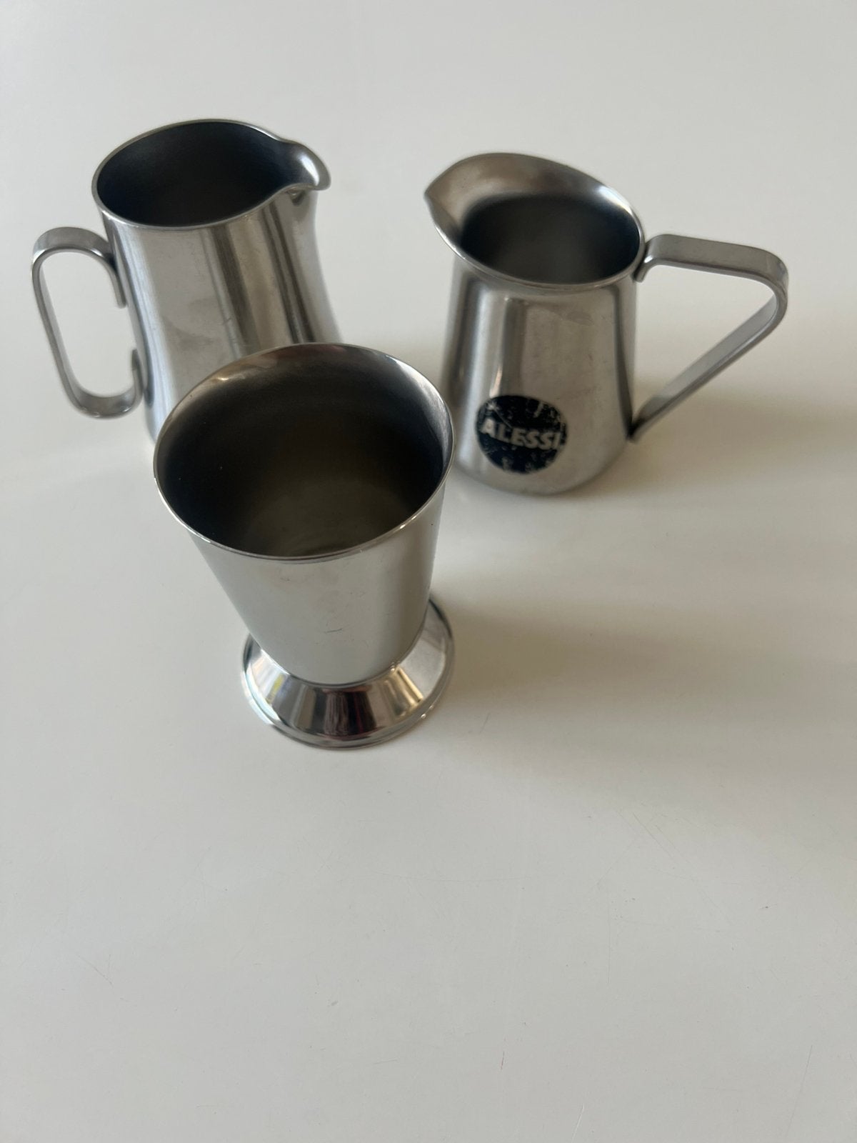 Alessi melkan / Rvs lepelvaasje, Ophalen of Verzenden, Zo goed als nieuw, Rvs, Overige typen