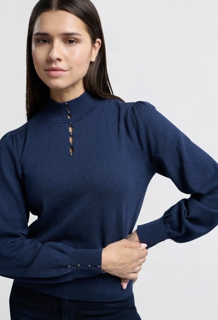Yaya donkerblauwe trui maat M, Maat 38/40 (M), Blauw, Ophalen of Verzenden, Zo goed als nieuw