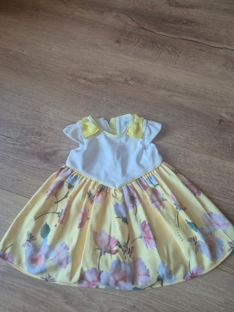 Ted Baker jurk bloemenprint 3-6 maanden (maat 68), Kinderen en Baby's, Babykleding | Maat 68, Jurkje of Rokje, Ophalen of Verzenden