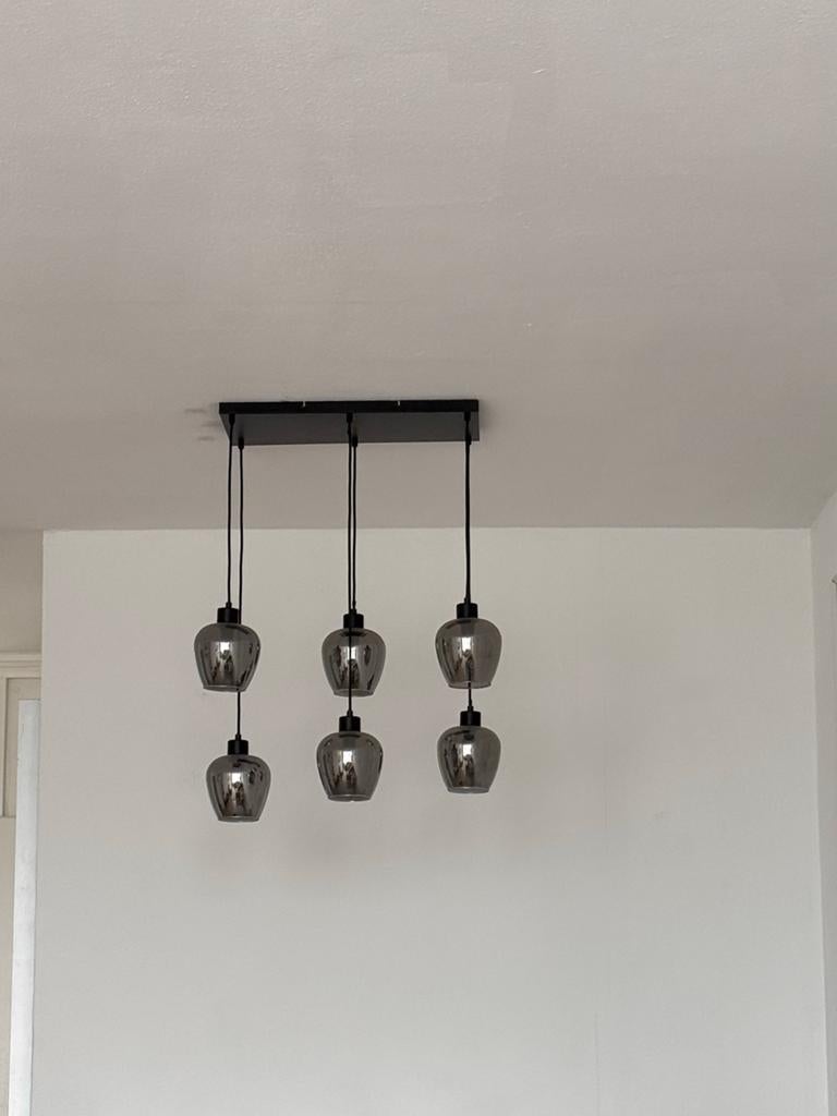 Set van 2 lampen: draaibare plafondlamp verstelbare hanglamp, Ophalen, Zo goed als nieuw, Erik custer, Metaal