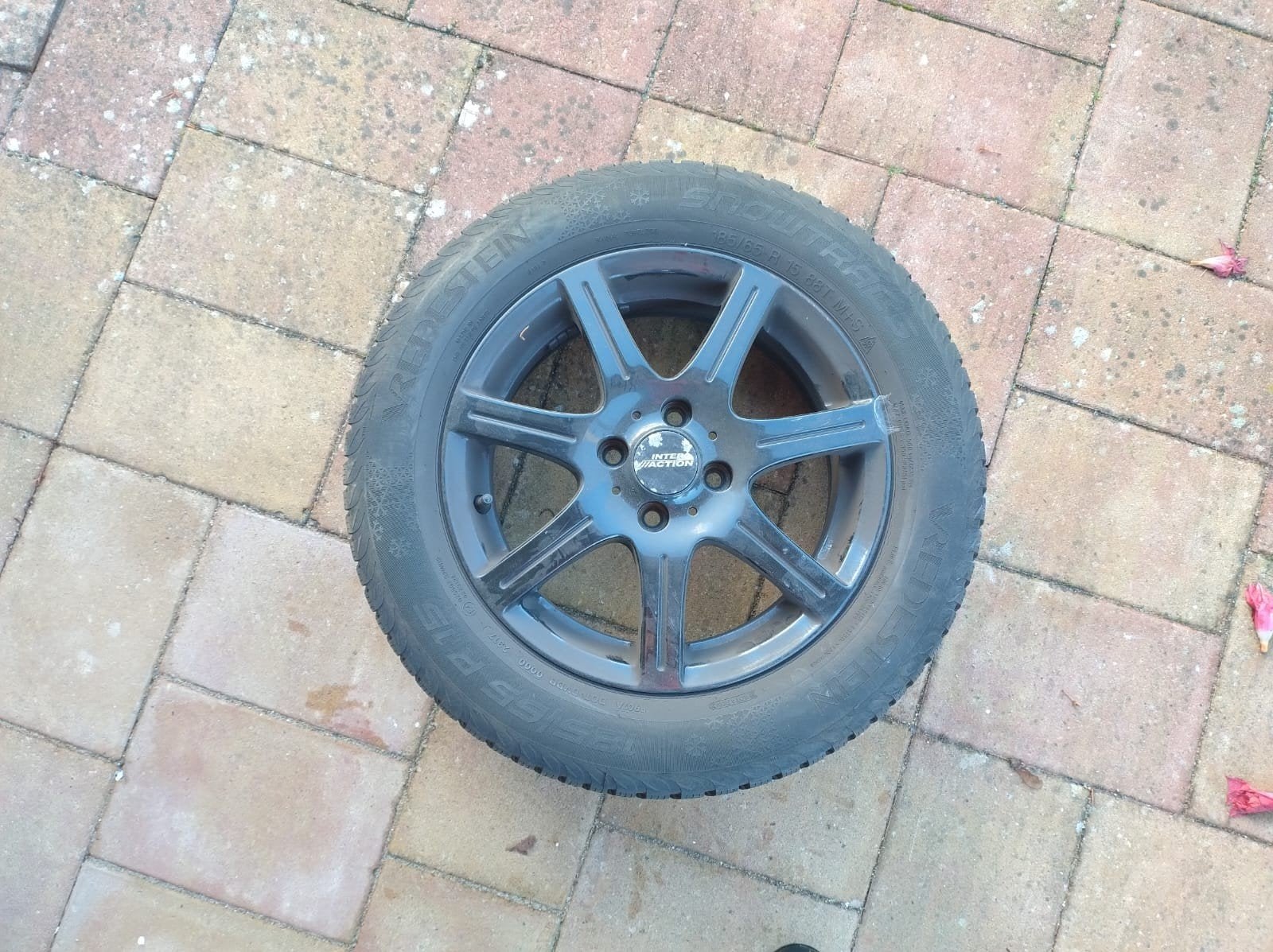 Winterbanden op velg voor Renault Clio - Vredestein 185/65, Ophalen, Gebruikt, 15 inch, Banden en Velgen