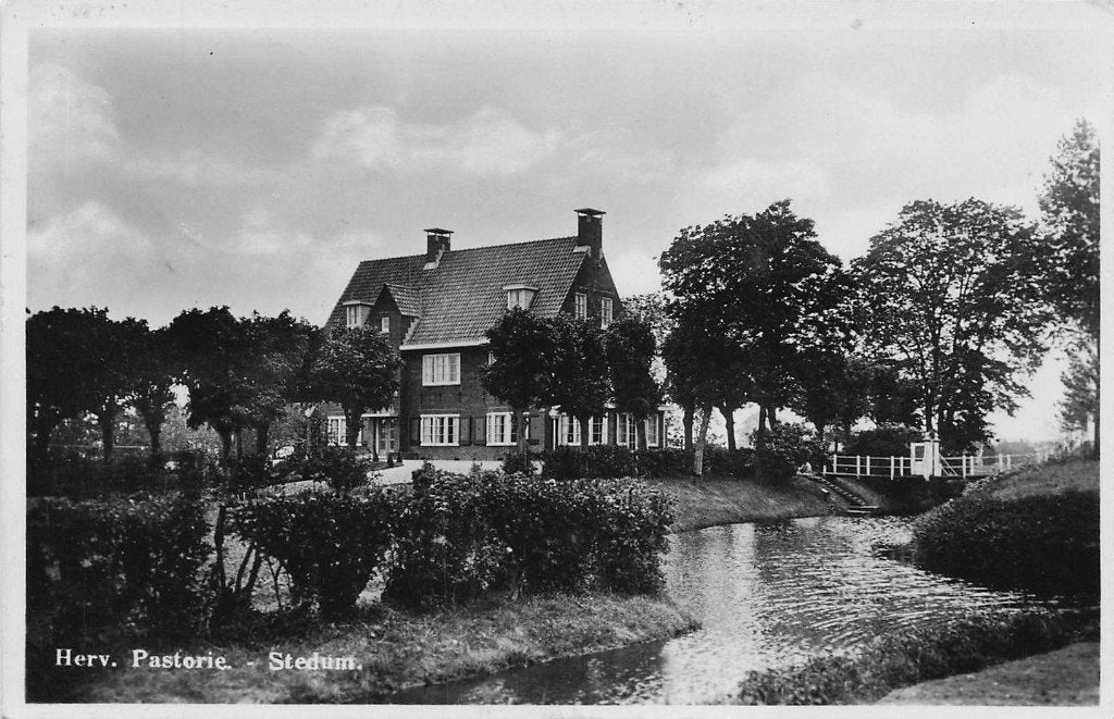JP075 Stedum Groningen Herv Pastorie 1934, Verzenden, 1920 tot 1940, Gelopen, Groningen