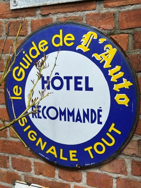 oud emaille bord emaillebord reclame hotel, Ophalen of Verzenden, Gebruikt, Reclamebord