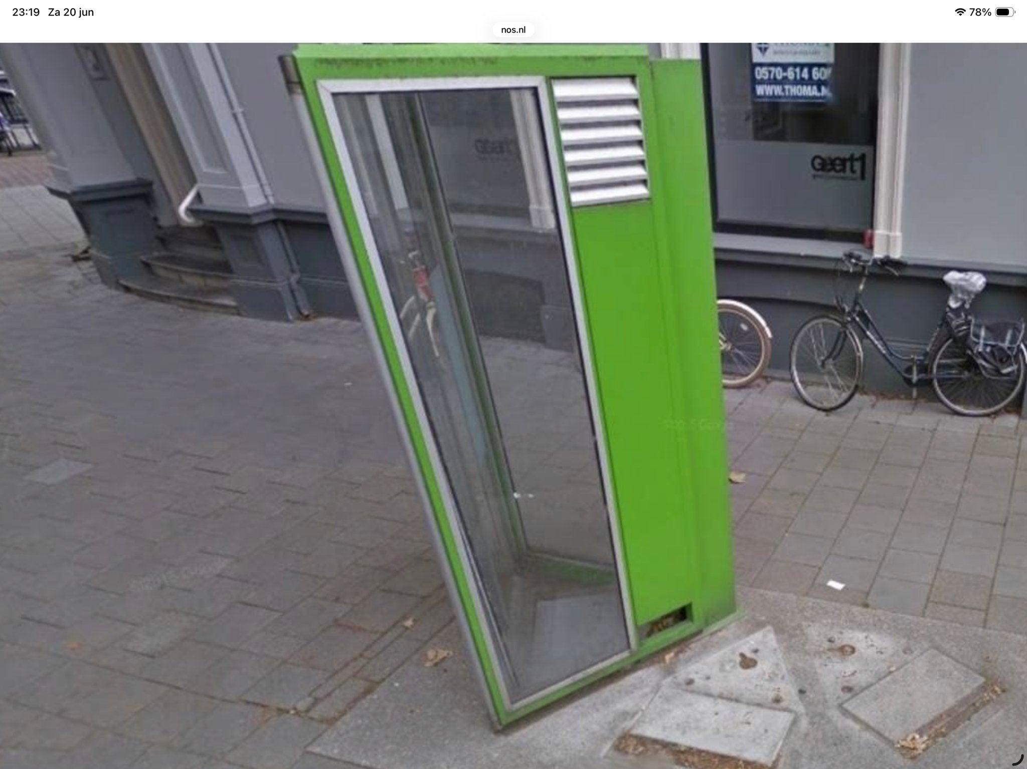 Vintage KPN PTT Telefooncel - Groen, Ophalen of Verzenden, Gebruikt