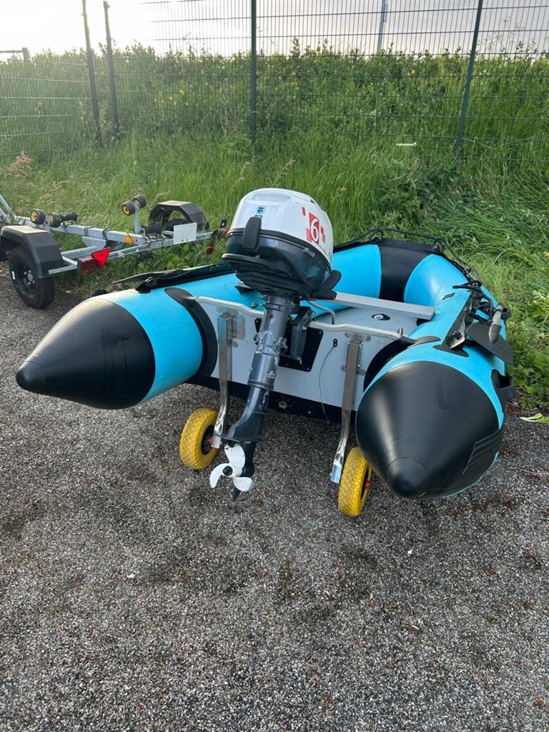 Rubberboot 320 met 6 pk Yamaha 4 takt buitenboordmotor, Watersport en Boten, Bootonderdelen, Ophalen of Verzenden, Gebruikt