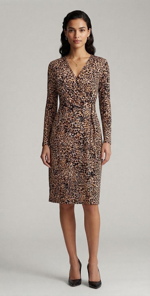 jurk Uta Raasch /peter Hahn /panter, Kleding | Dames, Maat 38/40 (M), Uta Raasch, Bruin, Ophalen of Verzenden