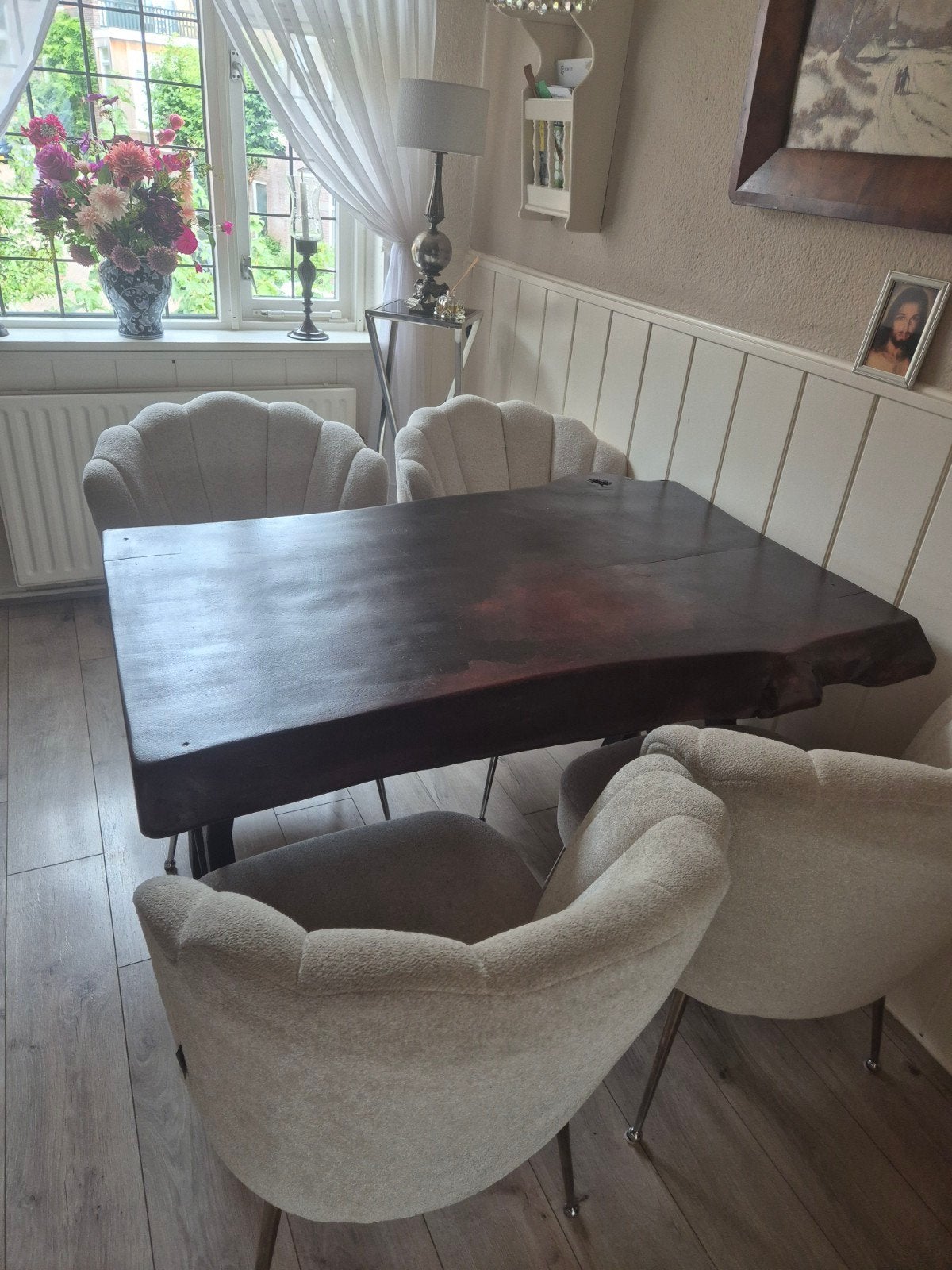 eethoek tafel, Huis en Inrichting, Tafels | Eettafels, Ophalen, Gebruikt, 100 tot 150 cm, 50 tot 100 cm