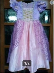Rapunzel jurk met haarband en vlecht mt 98 / 104, Ophalen of Verzenden, Nieuw, 104 of kleiner, Meisje