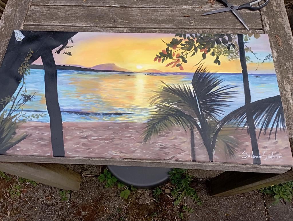 Handgeschilderd schilderij uit Dominicaanse Republiek, Ophalen