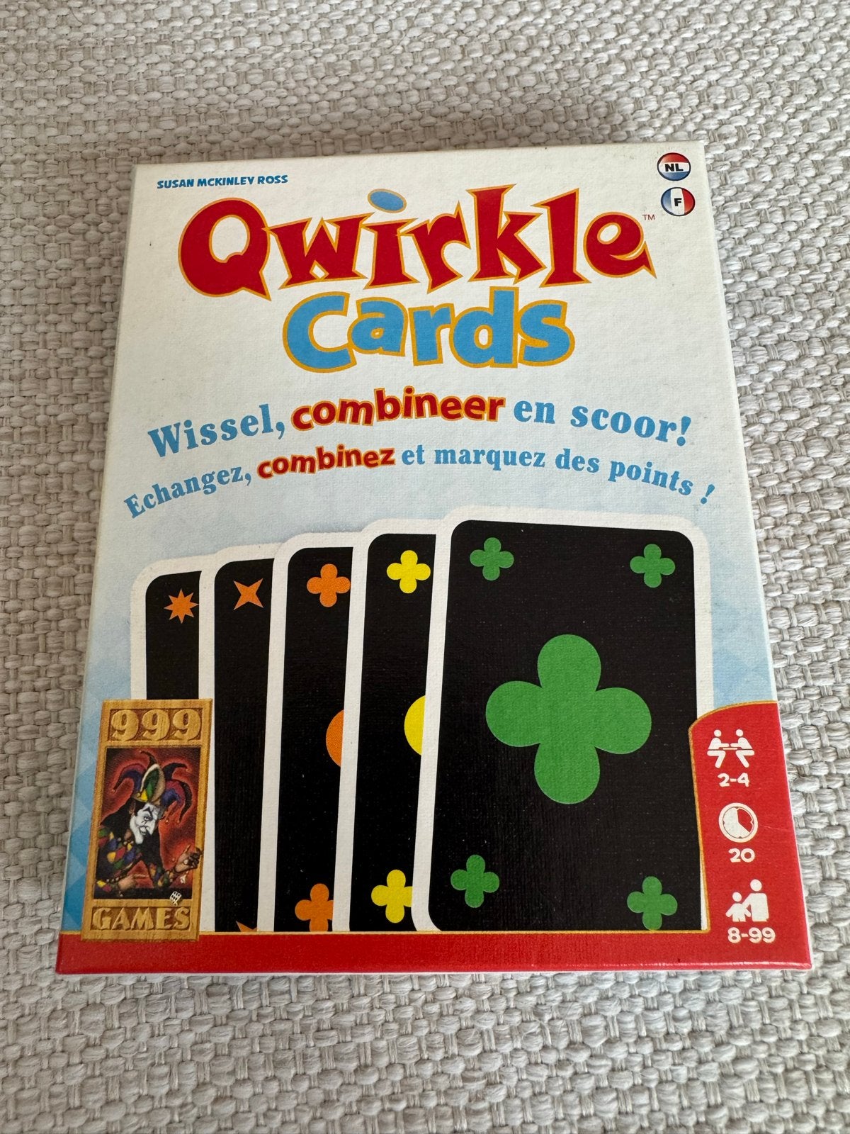 Qwirkle Cards - Het snelle kaartspel voor het hele gezin, Drie of vier spelers, Ophalen of Verzenden, Zo goed als nieuw