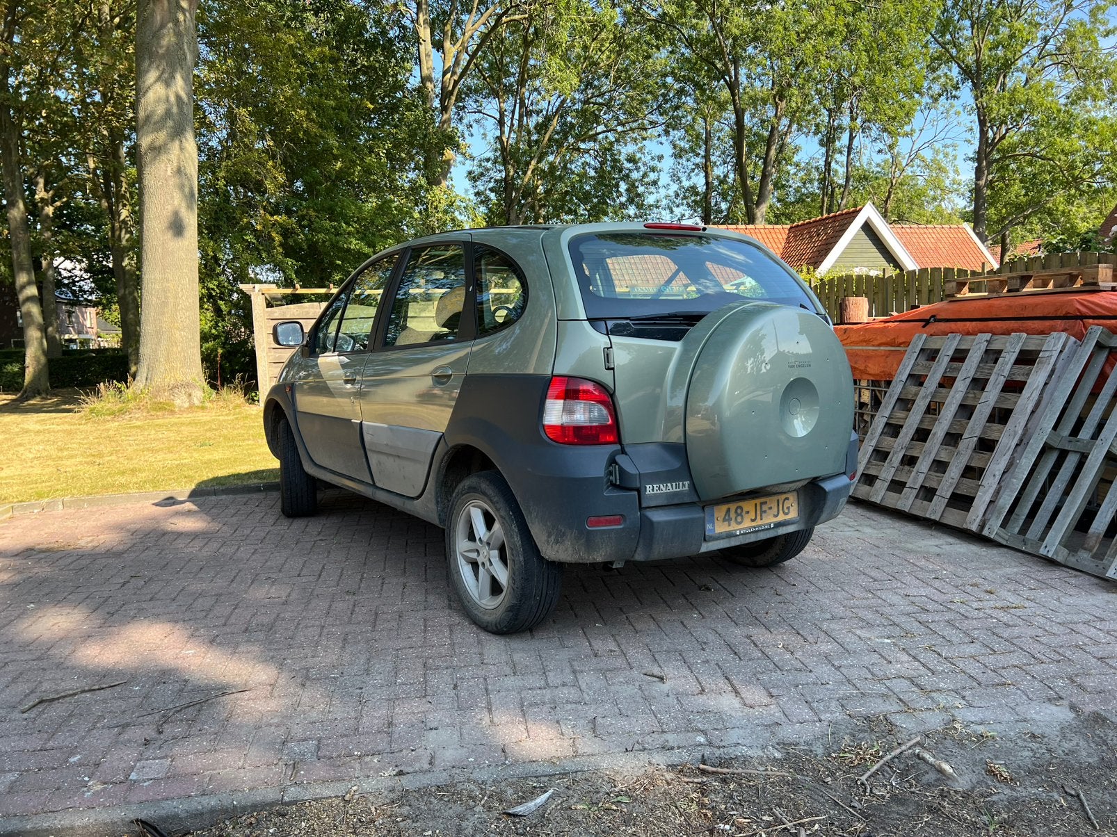 Renault Scénic 2.0 16V RX4 2002 groen, 1998 cc, Elektrische ramen, 1440 kg, Zwart