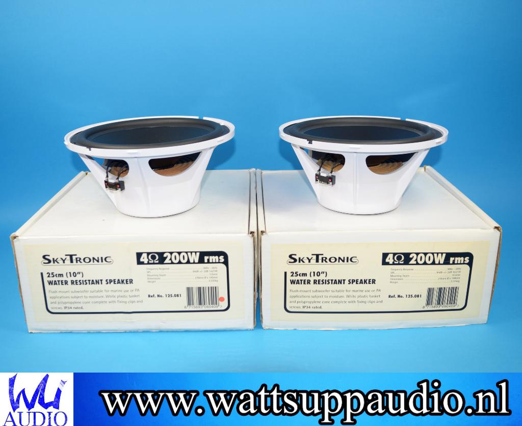 SkyTronic 10'' Water Resistant Speaker 125.081( Subwoofers ), ., Ophalen of Verzenden, Zo goed als nieuw, .