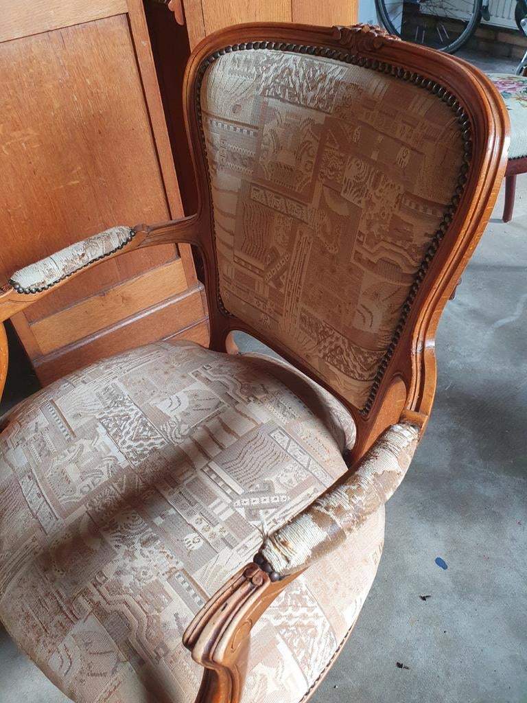 Vintage stoel voor liefhebber - opnieuw te bekleden, Antiek en Kunst, Antiek | Meubels | Stoelen en Banken, Ophalen