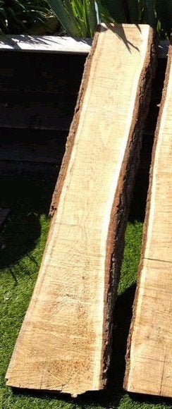 Eiken boomstam plank, ruim 40 mm dik, ruw gezaagd, Minder dan 25 mm, Eiken, Ophalen of Verzenden, Plank