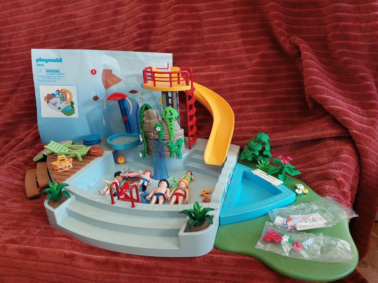playmobil zwembad 4858, Gebruikt, Complete set, Overige typen, Ophalen of Verzenden