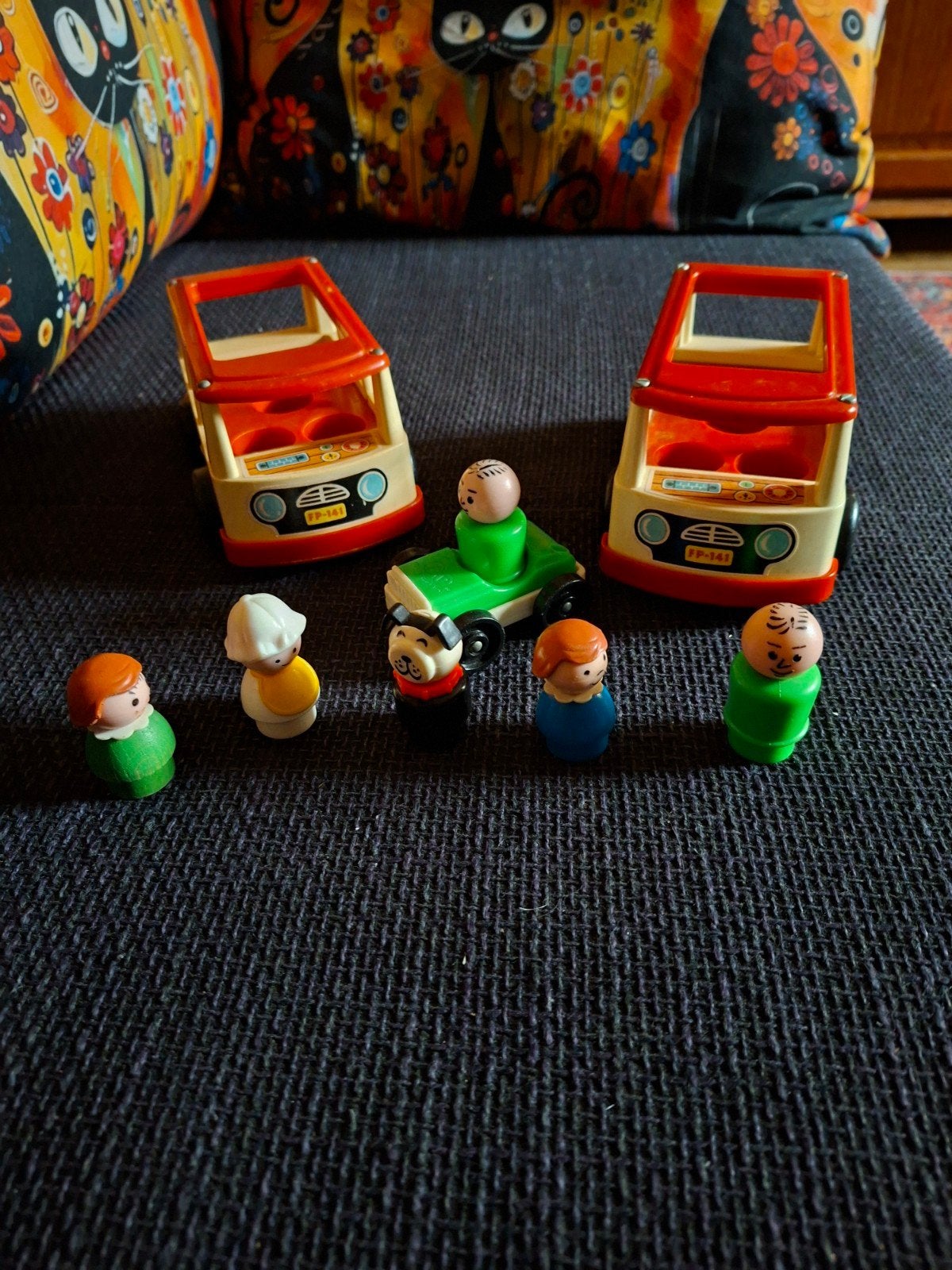 Vintage Fisher-Price  2 Mini-Busjes Speelgoed, Ophalen of Verzenden, Zo goed als nieuw