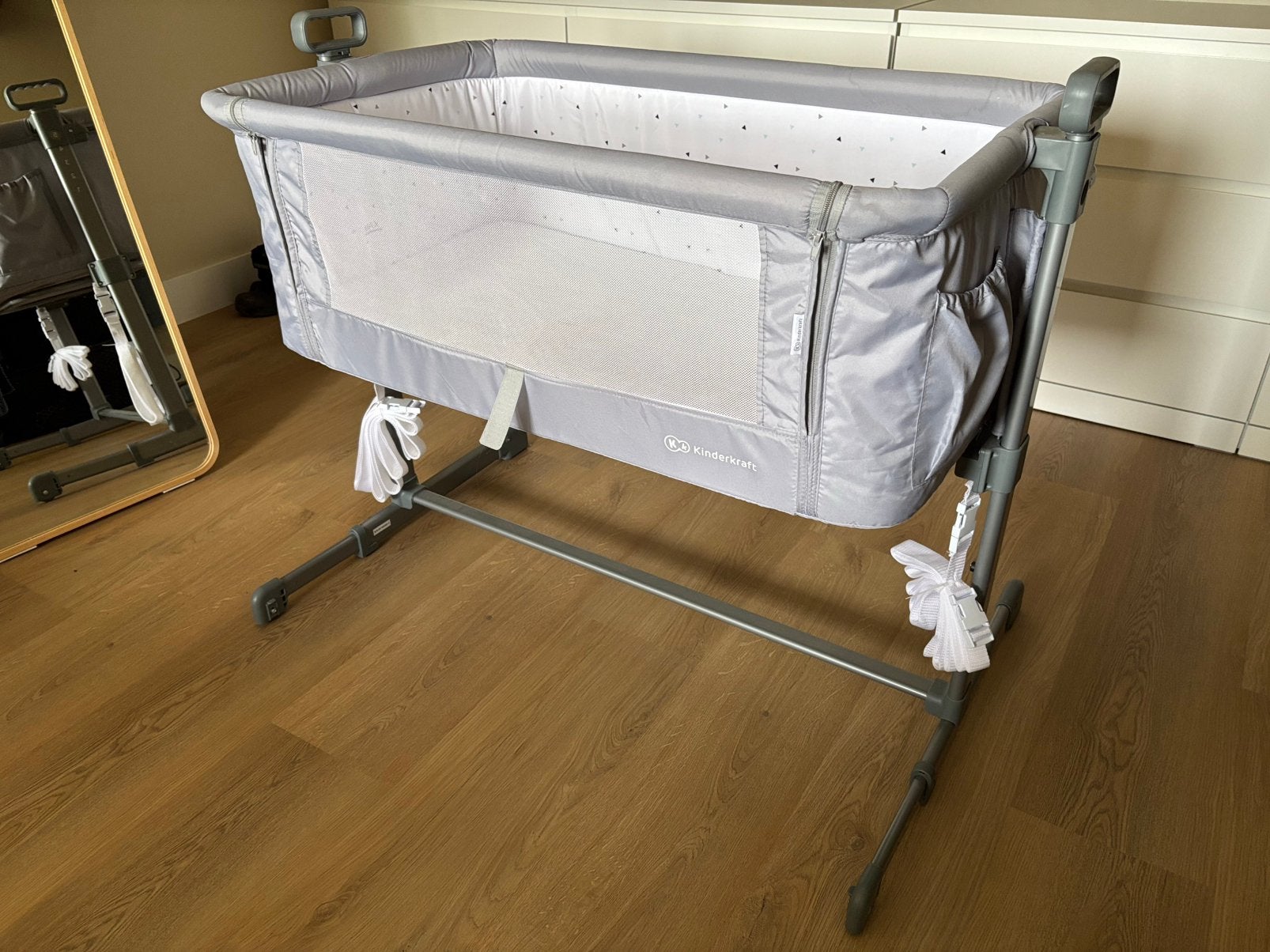 Grijze Kinderkraft co-sleeper, Ophalen, Gebruikt, Wieg