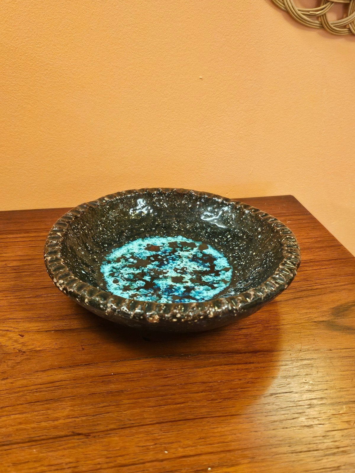 Vintage Keramieken Schaaltje Schaal Asbak Blauw, Ophalen of Verzenden