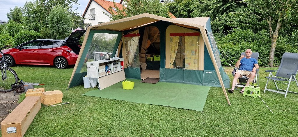 Vouwwagen Trigano Odyssee (2004), Caravans en Kamperen, Vouwwagens, Ophalen, Trigano, Aanwezig, Tot en met 4