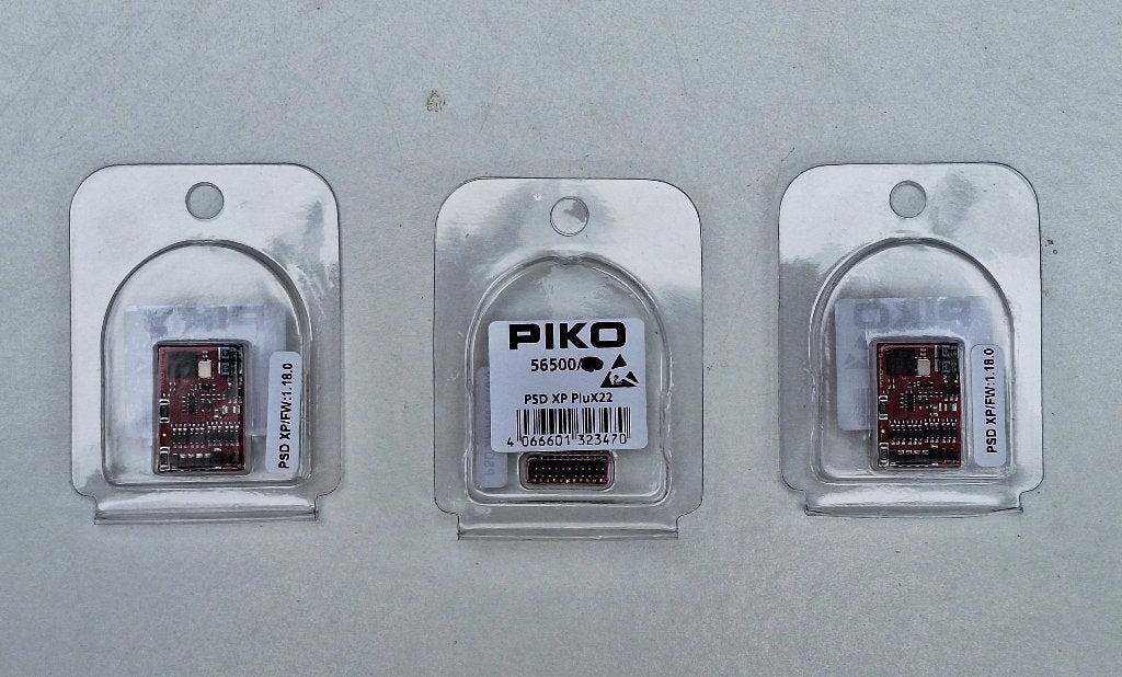 3 x Piko 56500 smartdecoder met passende PLUX22 adapters, Hobby en Vrije tijd, Modeltreinen | H0, Locomotief, Gelijkstroom of Wisselstroom