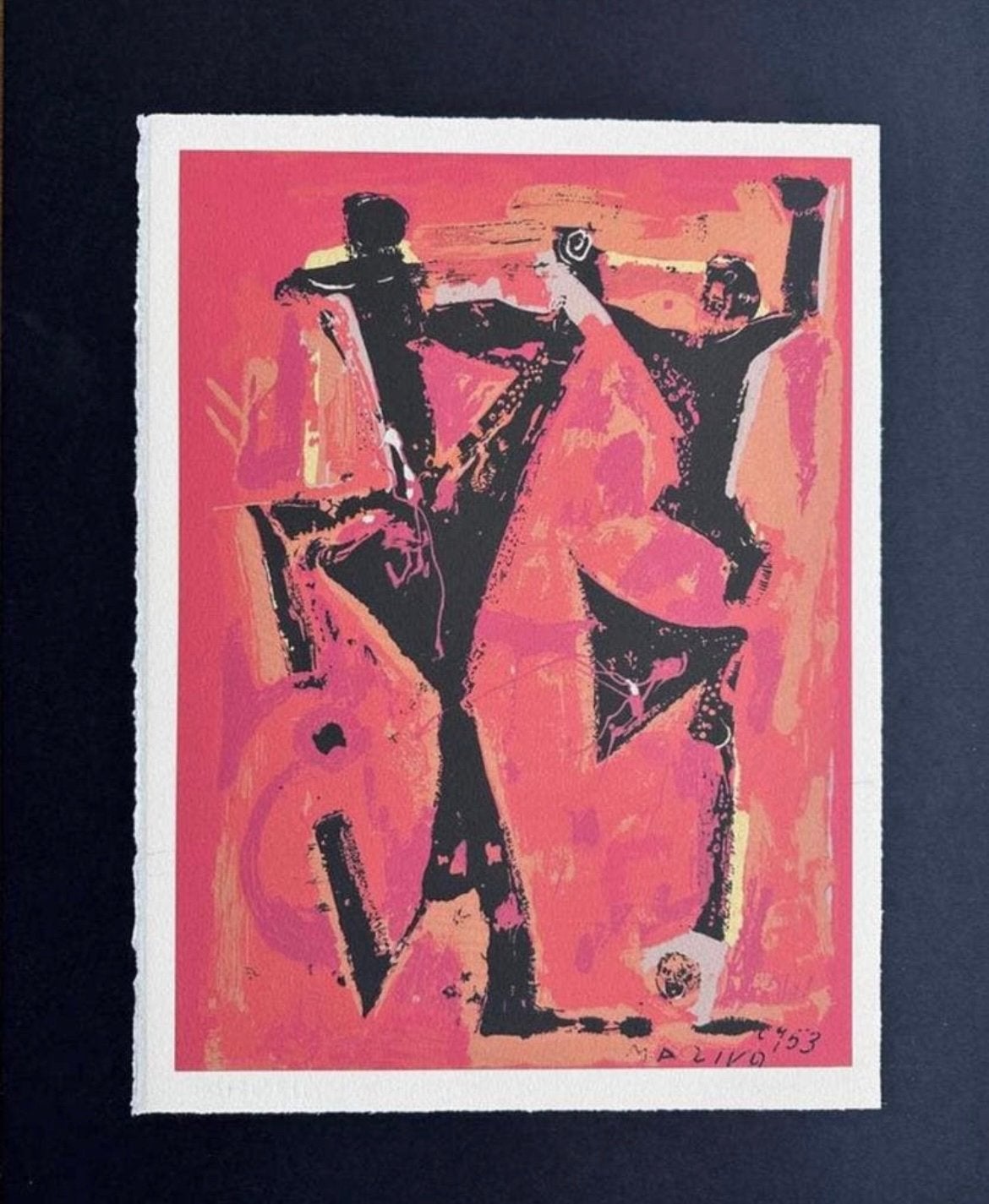 Marino Marini / Litho - Figure Colorate 1971, Antiek en Kunst, Kunst | Litho's en Zeefdrukken, Abstract, Ophalen of Verzenden