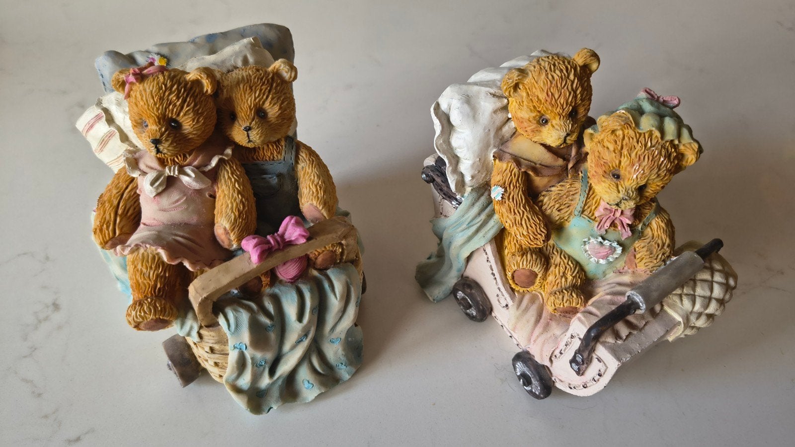 Set van 2 Cherished Teddies Beeldjes - Vintage, Verzamelen, Ophalen of Verzenden, Zo goed als nieuw, Beeldje, Cherished Teddies