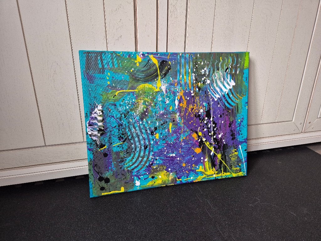 Schilderij - Nebula Moderna, Antiek en Kunst, Kunst | Schilderijen | Modern, Abstract, Acrylverf, Ophalen of Verzenden, Gelimiteerde oplage