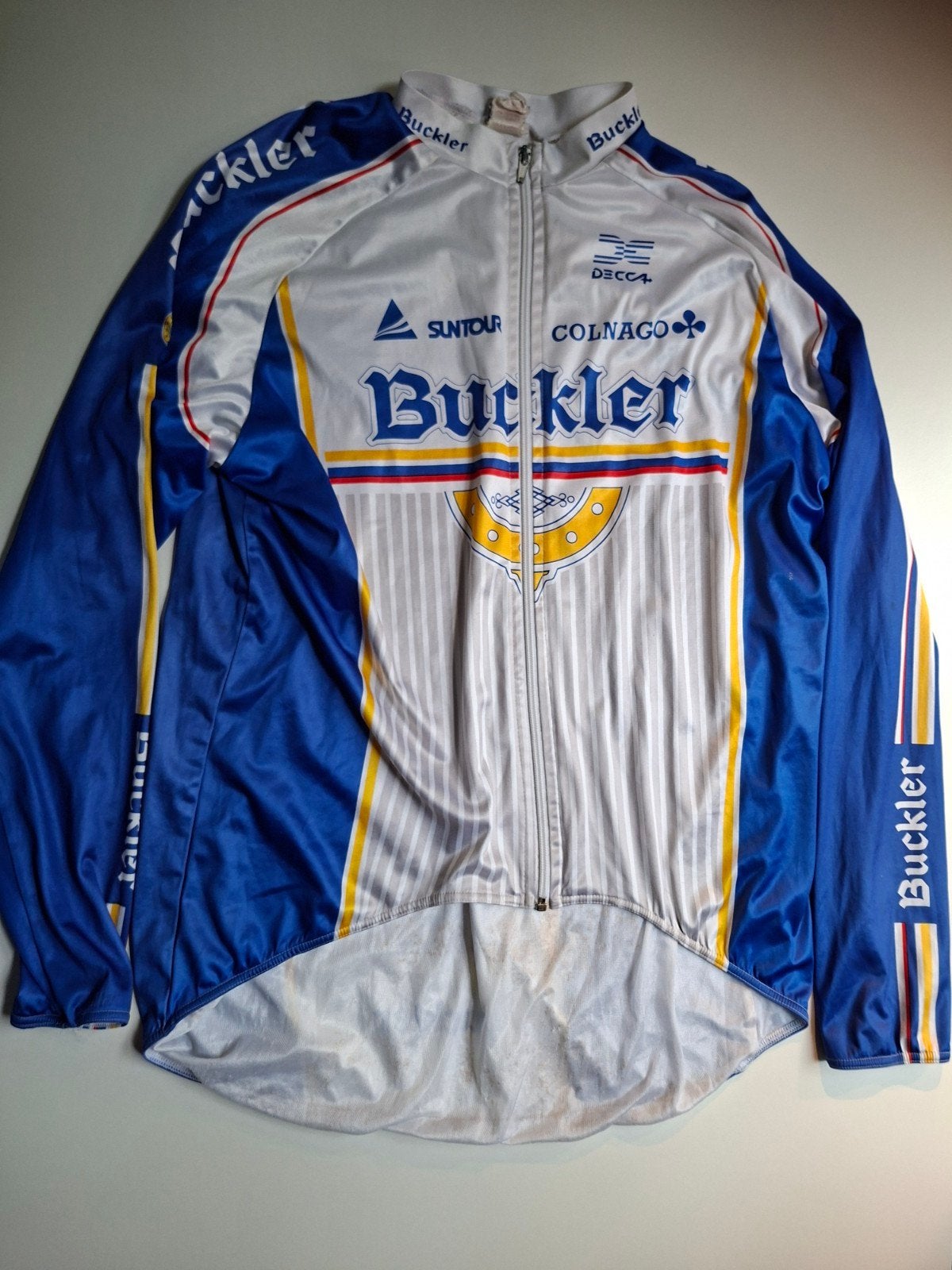 Vintage Buckler Colnago Zomerjas Lange Mouwen grote maat, Ophalen of Verzenden