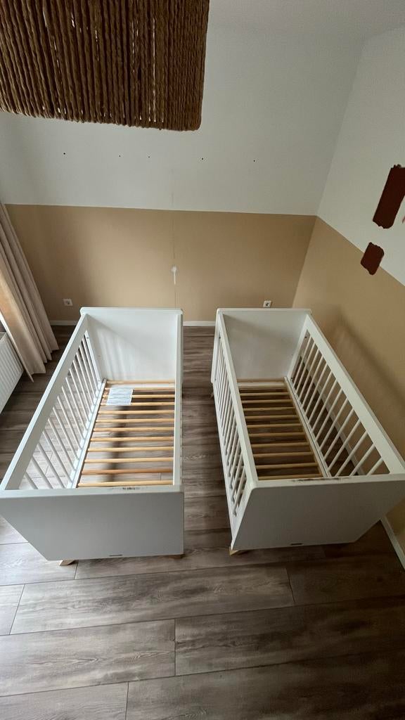 2x Bopita Lynn Ledikant 120x60 wit/naturel, Ophalen, Gebruikt, Ledikant