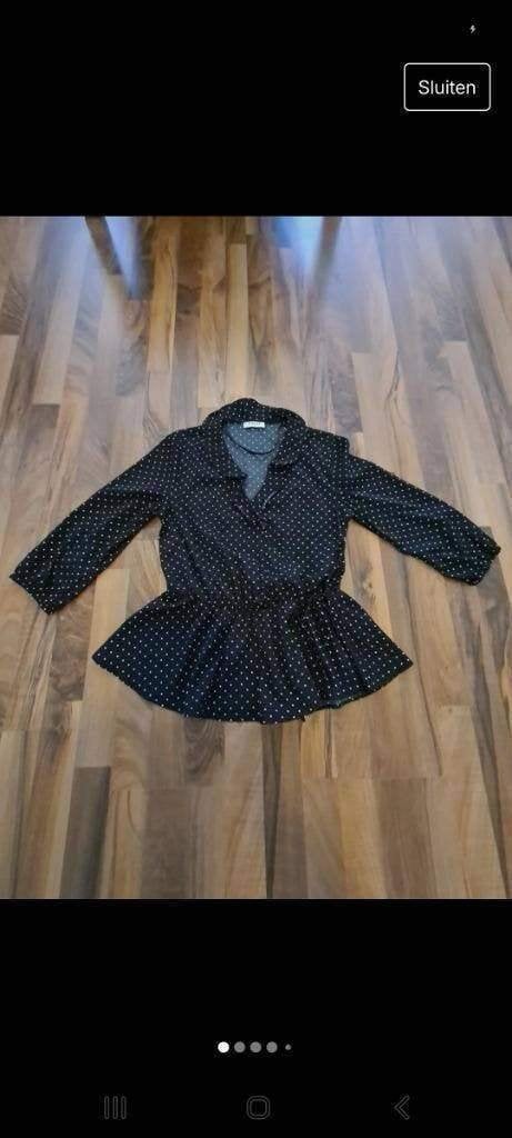 Zwarte blouse van Pieces, Maat S, nieuwe, Ophalen of Verzenden, Nieuw, Maat 38/40 (M), Zwart