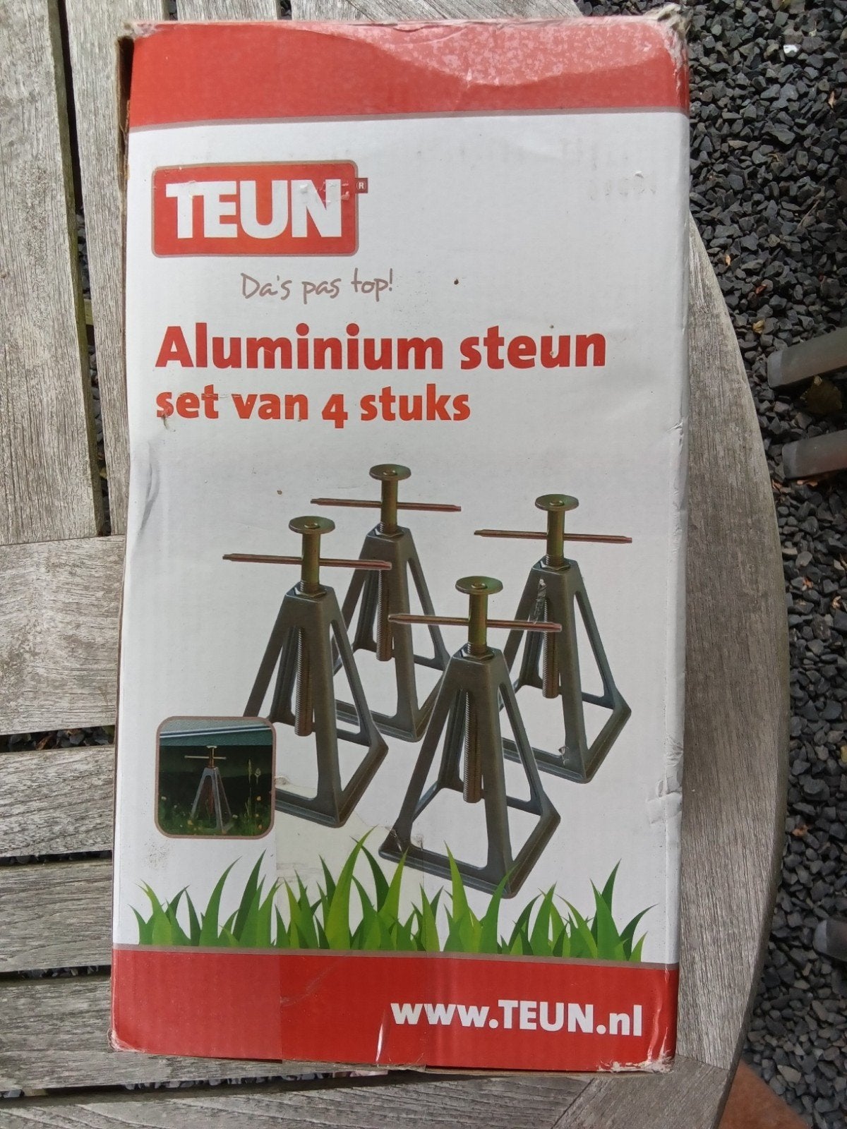 Steunpoten aluminium., Ophalen, Zo goed als nieuw