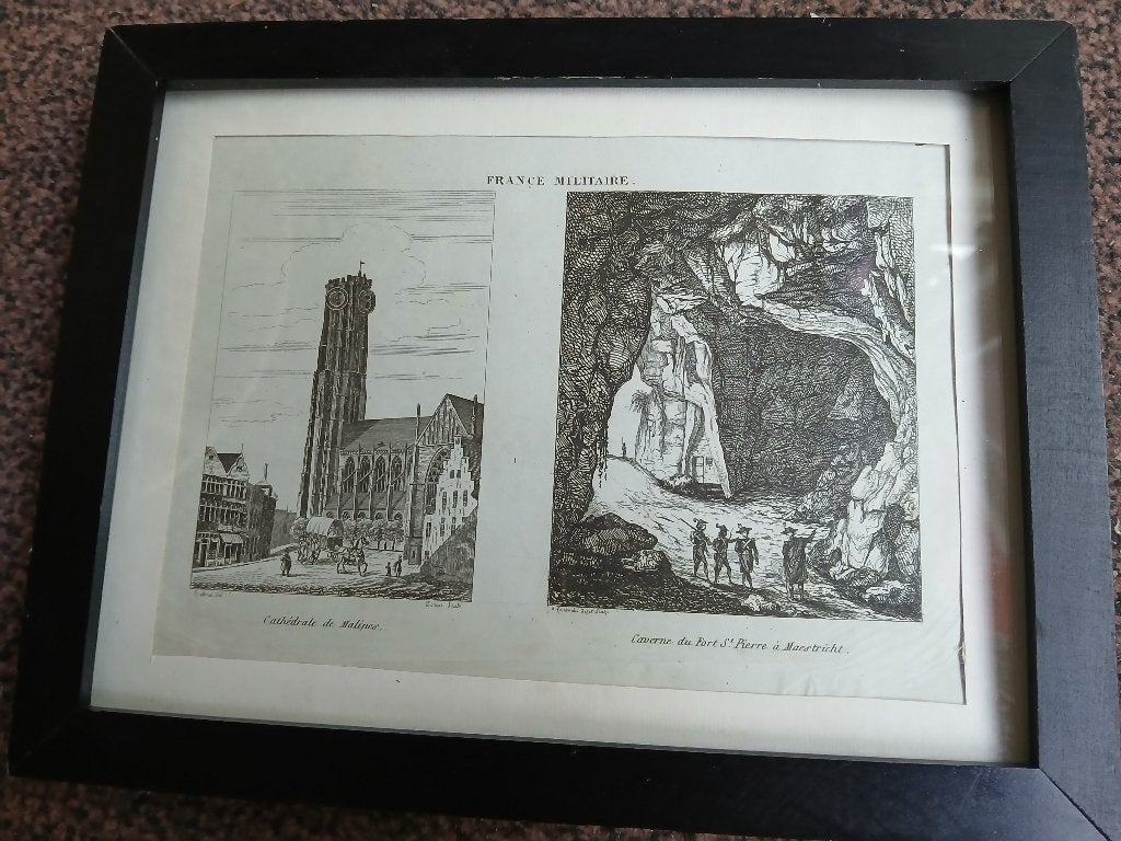 1834 Gravure Malines Mechelen Maastricht (BKE-170), Antiek en Kunst, Kunst | Etsen en Gravures, Ophalen