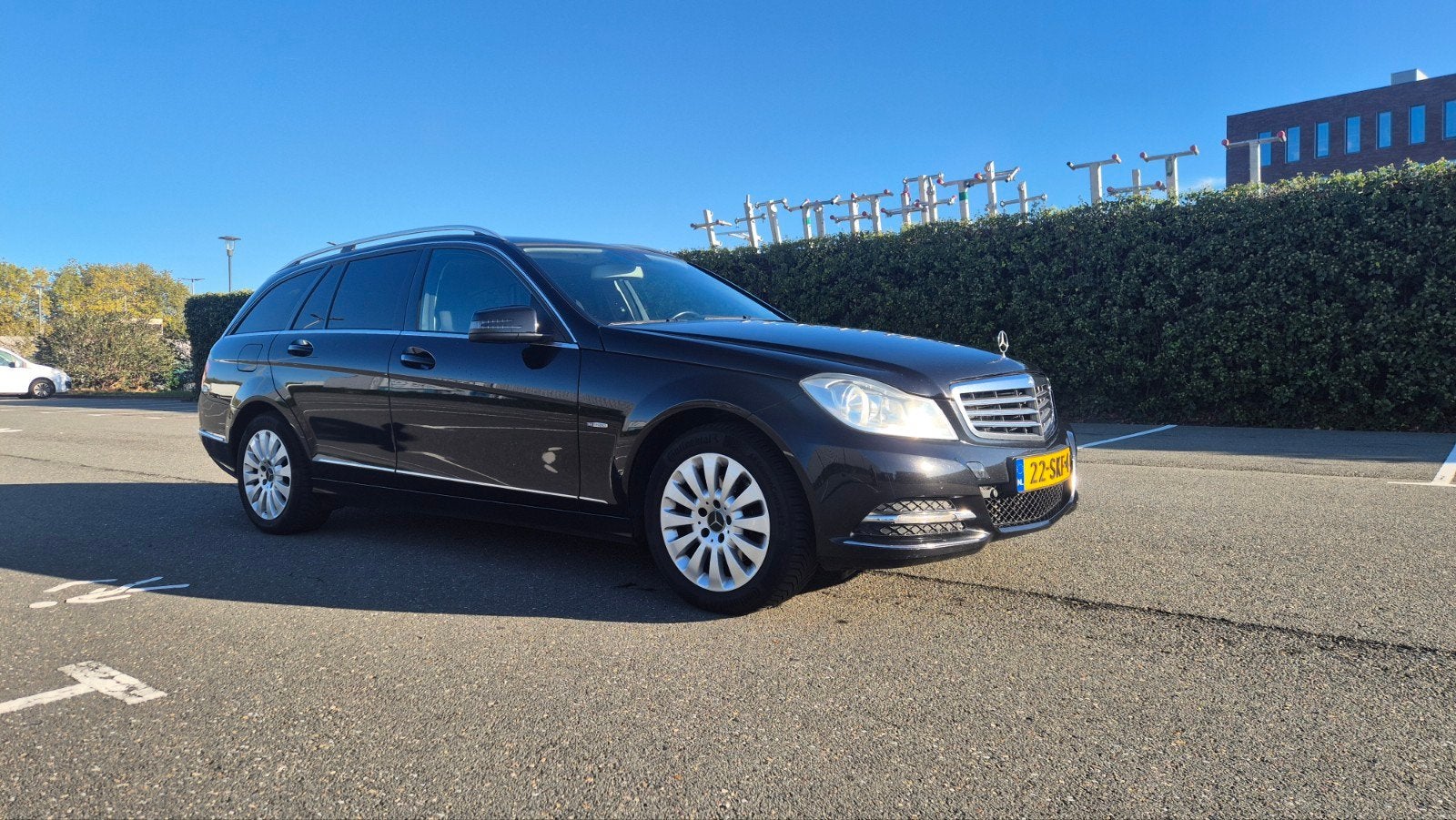 Mercedes-Benz C-Klasse C180cdi BE Estate Aut7 2011 Zwart, Auto's, Automaat, Euro 5, 1800 kg, Zwart