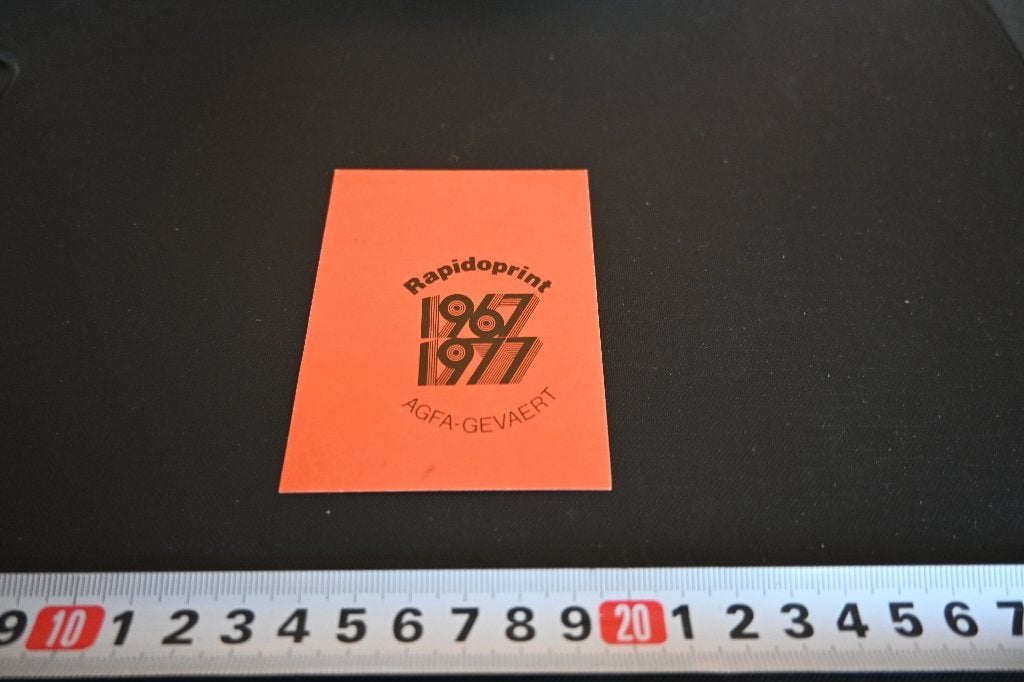 sticker rapidoprint 1967 1977 agfa - gevaert, Ophalen of Verzenden, Zo goed als nieuw