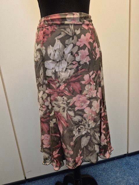 Rok print Bassler maat 46, Kleding | Dames, Rokken, Meerkleurig, Ophalen of Verzenden, Zo goed als nieuw, Onder de knie