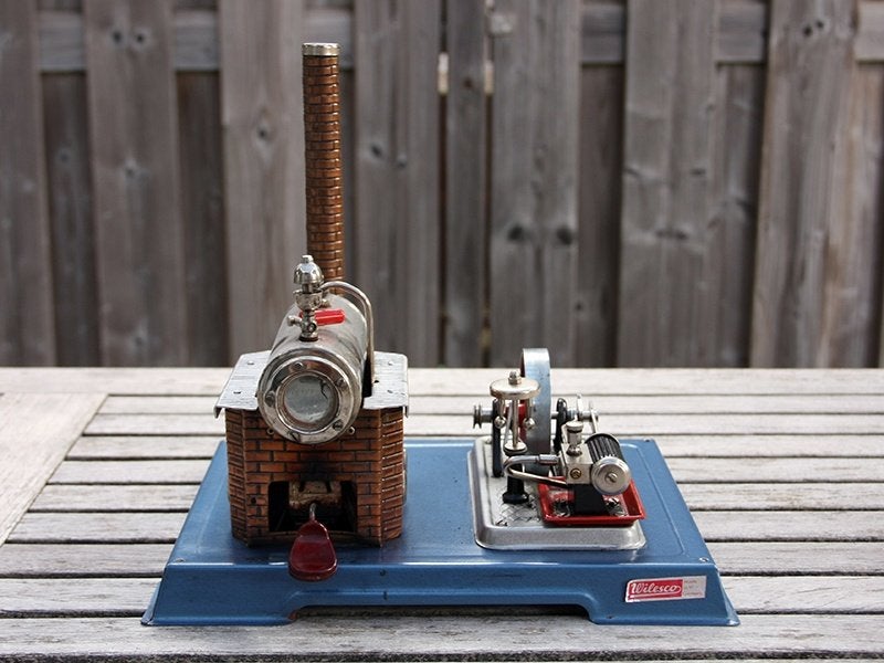 Wilesco D10 stoommachine, Ophalen, Gebruikt, 1:32 tot 1:50