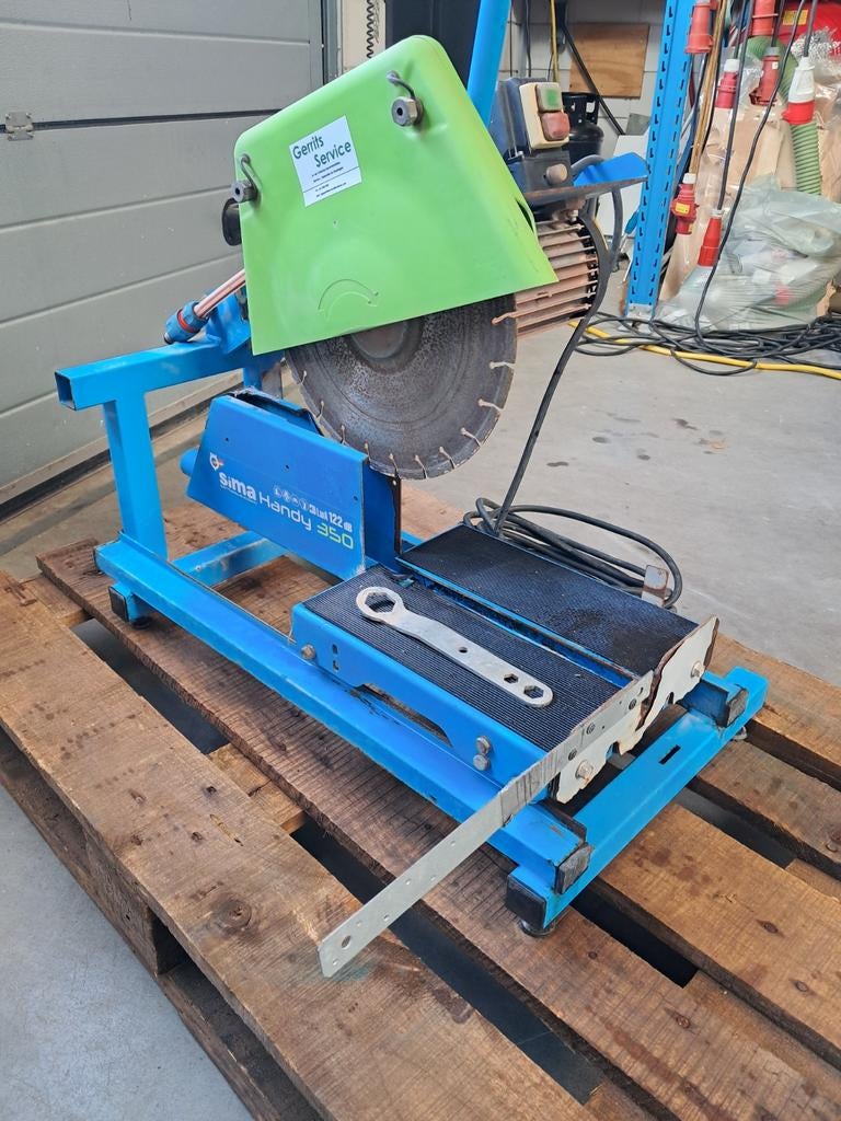 Steenzaag Sima Handy 350 afkortzaag 230v, Doe-het-zelf en Verbouw, Gereedschap | Zaagmachines, Ophalen, Gebruikt, 70 mm of meer