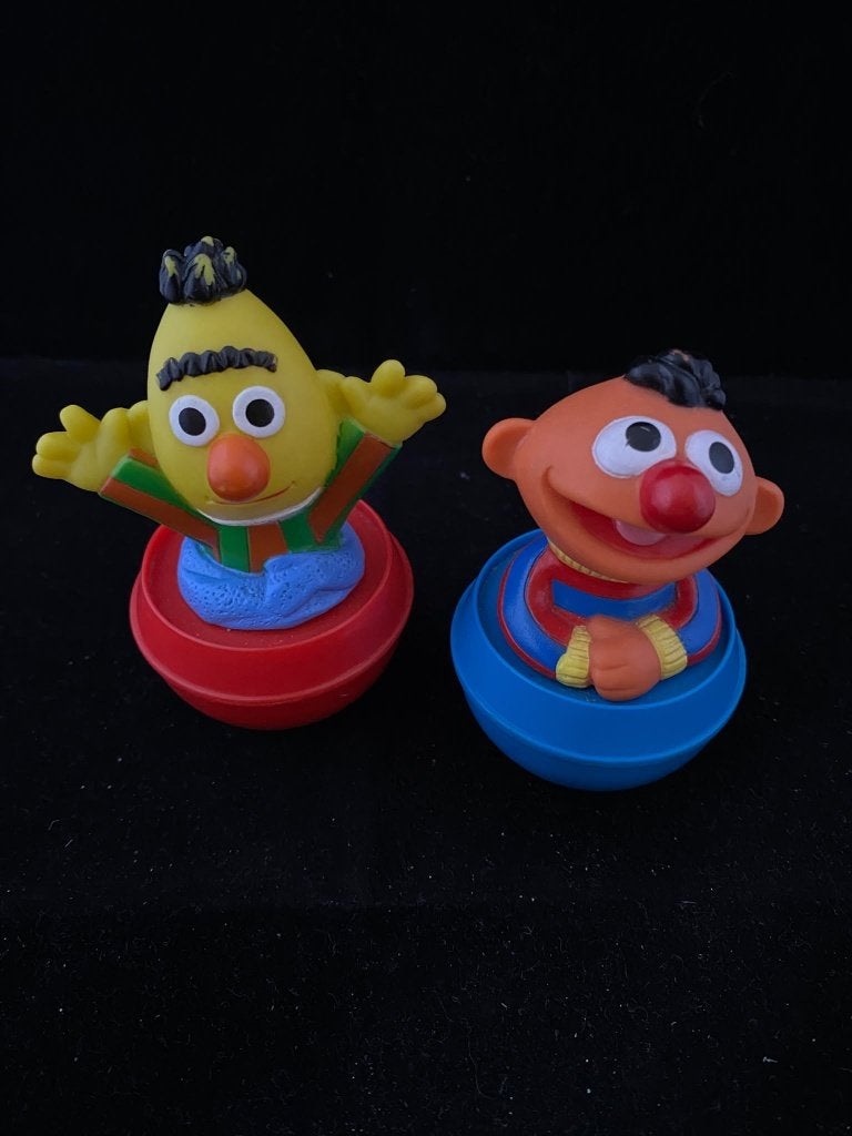 Sesamstraat Bert en Ernie tuimelaars, Ophalen of Verzenden, Gebruikt