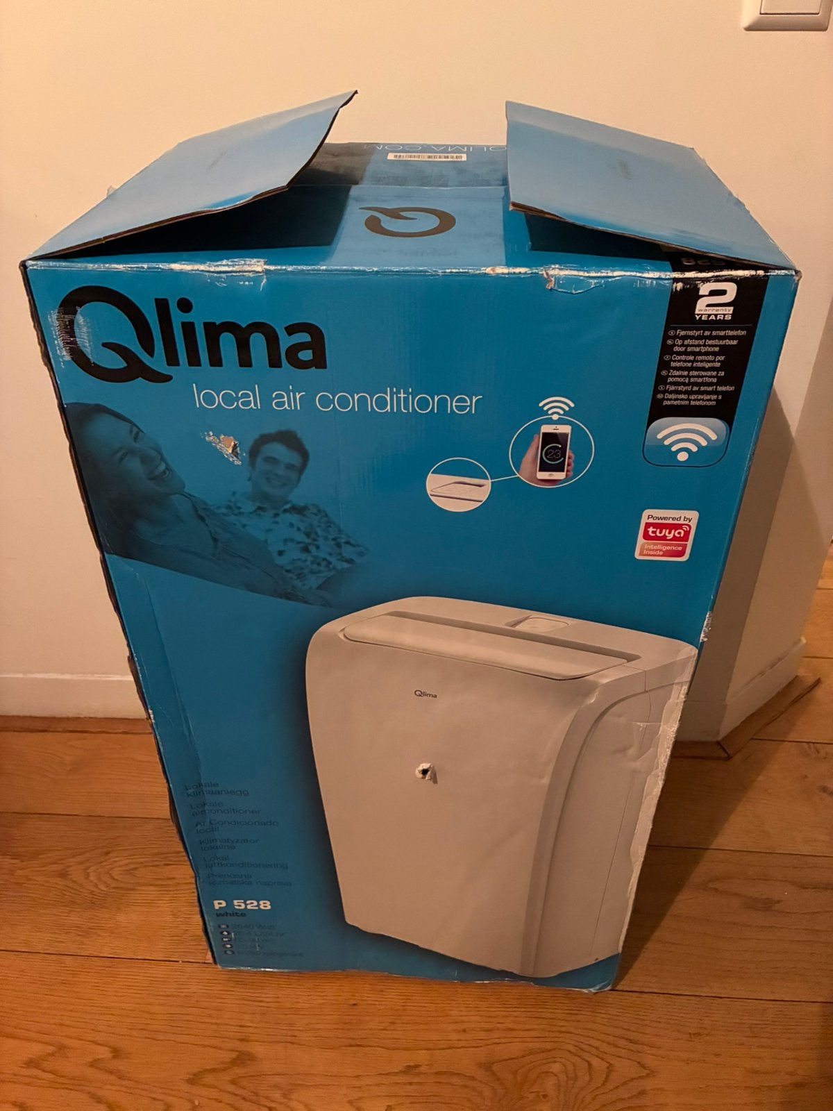 Qlima P528, Witgoed en Apparatuur, Airco's, Ophalen, 3 snelheden of meer, Afstandsbediening, Mobiele airco
