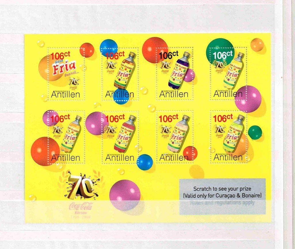 Nederlandse Antillen 1878/80 coca cola  2008 / 1na, Postzegels en Munten, Verzenden, Postfris